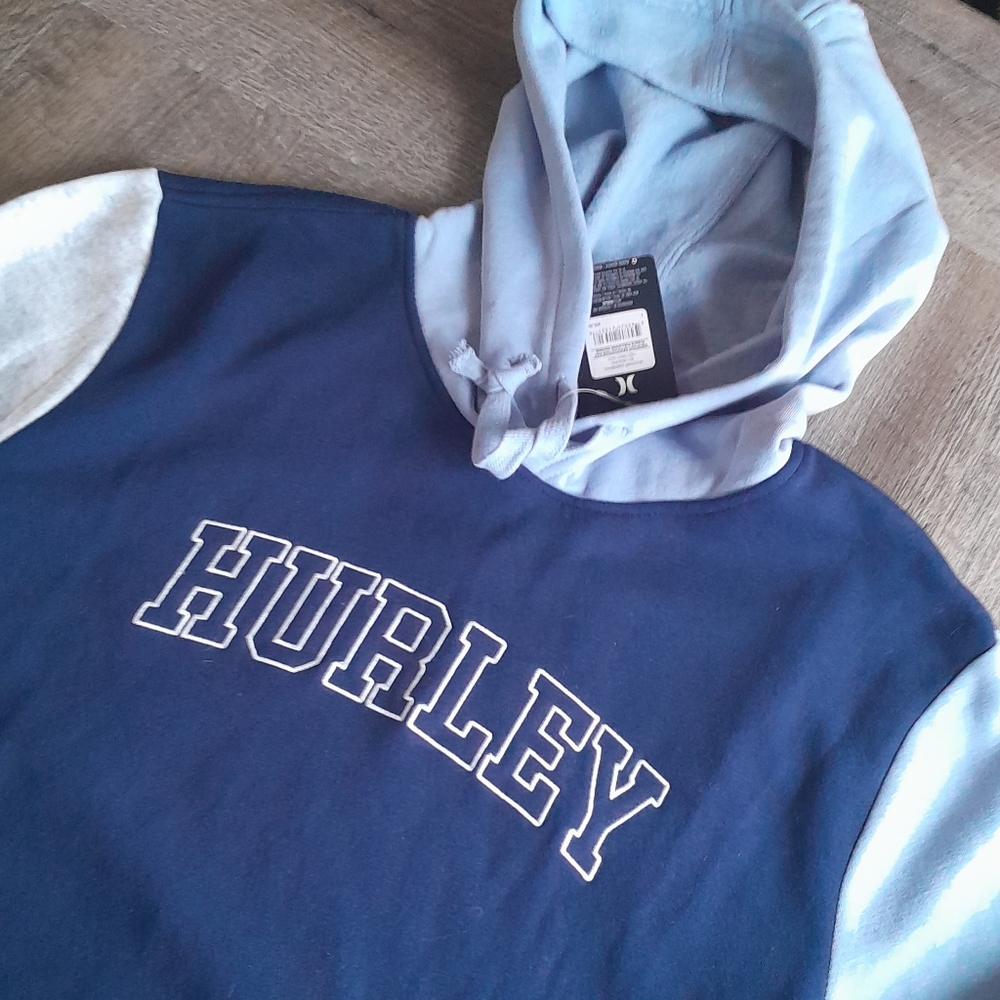 MHurley navy and gray hoodie